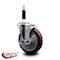 Service Caster 5'' Maroon Poly Swivel 7/8'' Expanding Stem Caster with Brake SCC-EX20S514-PPUB-MRN-TLB-78 - alternate 4